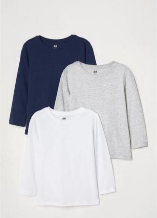 Нові котонові лонгслів реглани 98-104;134-140 хлопчик h&m