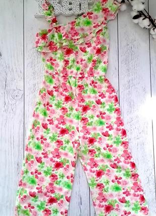Комбинезон с ярким цветочным принтом