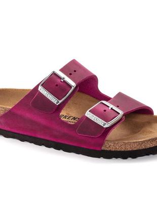 Кожаные удобные шлепанцы birkenstock