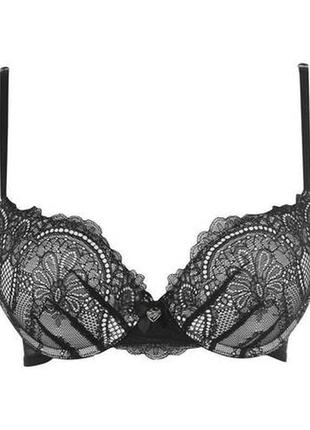 75в чувственный кружевной бюстгальтер с глубоким вырезом push up lipsy zaria london