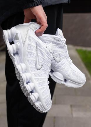 Мужские кроссовки nike shox tl white6 фото