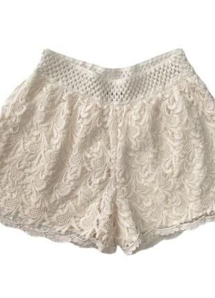 Бежевые сетевые шорты 50-52 размер