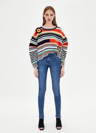 Базовые джинсы zara, высокий рост, xs, оригинал, испания