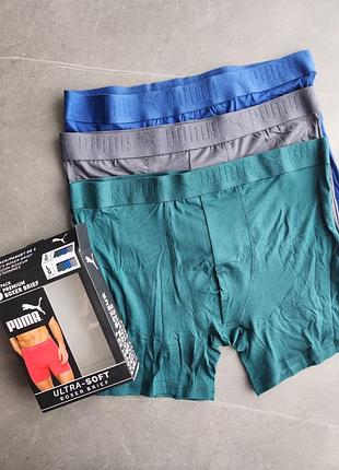 Чоловічі труси боксери puma 3pk men`s boxer brief 859705 01