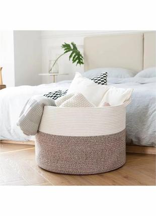 Корзина органайзер для зберігання білизни та іграшок 55×35 см світло-коричневий