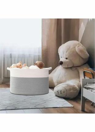Корзина органайзер для хранения белья или игрушек 55х35 серый