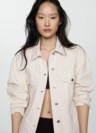 Джинсовая куртка оверсайз от mango, xxs, xs, s, м, l, оригинал