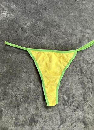 Трусики стринги хлопковые яркие