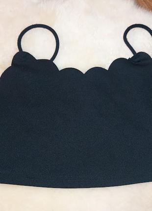 Стильный черный женский базовый топ, кроп топ shein