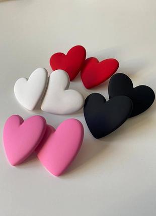 Сережки сердечка