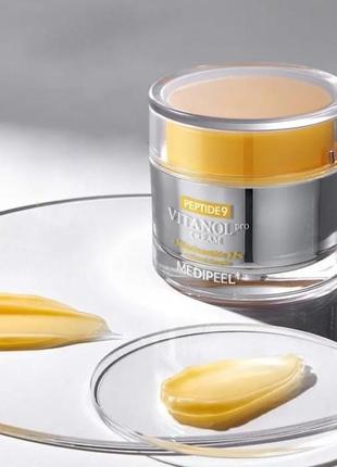Ліфтинг-крем medi-peel peptide 9 vitanol pro cream забезпечує антивікову освітлювальну дію