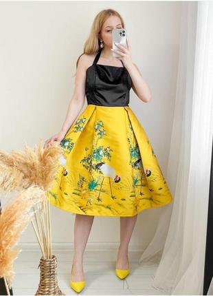 Жовта сукня в принт 🕊️