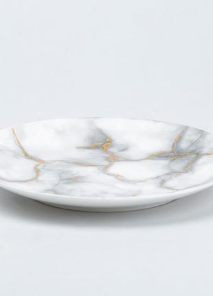 Столовий сервіз тарілок та чашок на 6 персон керамічний сірий2 фото