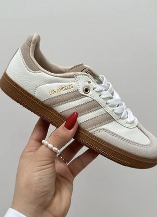 Жіночі шкіряні кросівки adidas samba “los angeles “