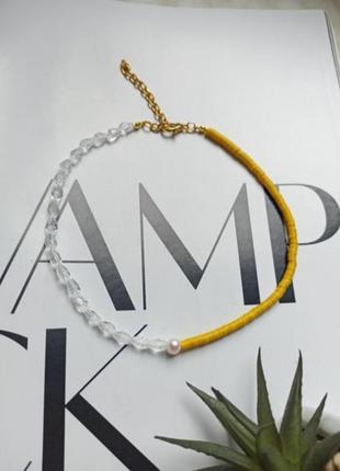 Ожерелье, современное ожерелье, бусы, ожерелье к вышиванию, колье, украшение на шею, трендовое украшение, чокер из бисера, идея подарок