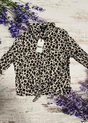 Леопардовая рубашка, блуза, топ jennyfer( zara ), размер xs/s