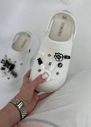 Сабо женские белые