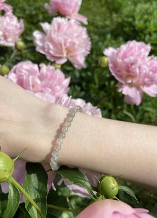 Місячний камінь 5 мм камінь 16 см довжина