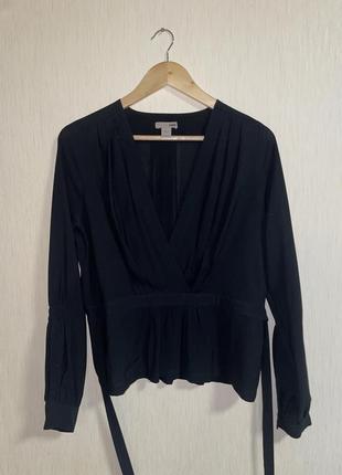 Шифонова чорна блуза