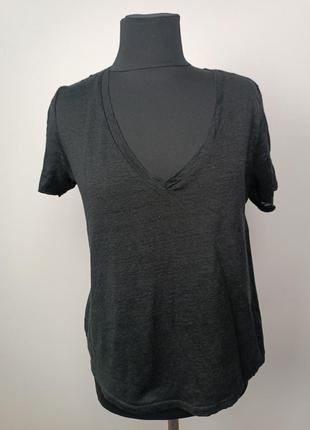 Льняная футболка h&m