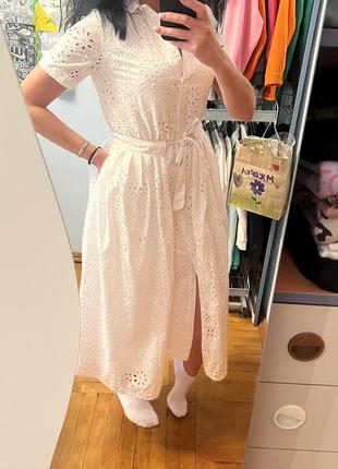 Шикарное белое платье zara