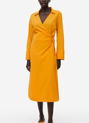 Sale 🍊апельсиновое платье рубашка h&m м(44-46-48)