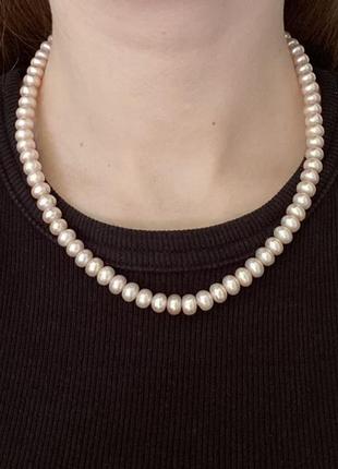 Натуральні річкові перлини рожеві крупні