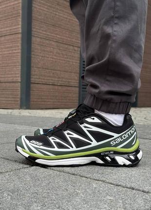 Salomon xt-6 black green lime8 фото