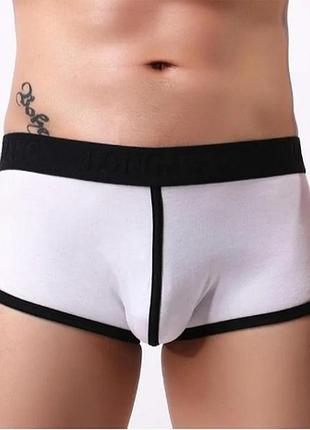 Гладкі обтислі труси низькі боксери мішечок "холодний шовк" сексуальні спорт