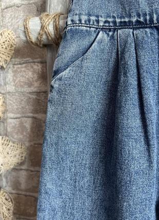 Стильний джинсовий комбез мом