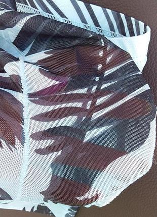 Прозрачные трусы боксеры принт сетка сексуальные трусики облегающие дышащие