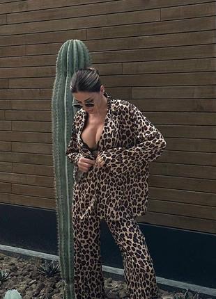 Брючный леопардовый костюм🐆