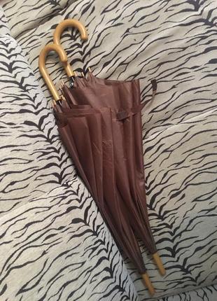 Зонт зонтик трость женский мужской однотонный