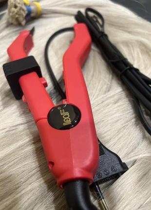 Щипцы для наращивания волос красные