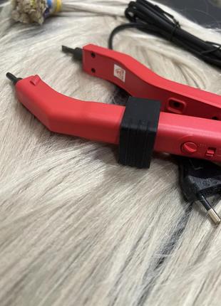 Щипцы для наращивания волос красные