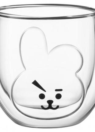 Стеклянная чашка с двойными стенками ardesto animals  300 мл, 2 шт, набор чашек с двойным дном