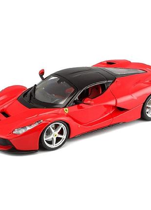 Феррарі ferrari f70/f150 машинка іграшка 1:24, модель laferrari, червоний-білий, bburago