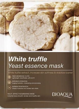 Тканинна маска для обличчя з екстрактом дріжджів білого трюфеля bioaqua, 25 г