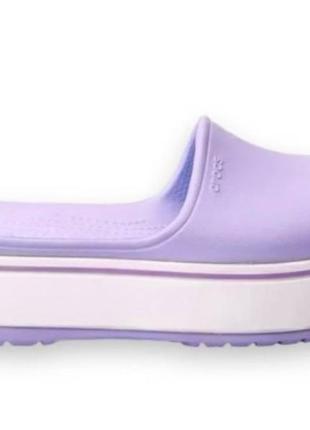 Шлепанцы crocband platform slide lavander w8