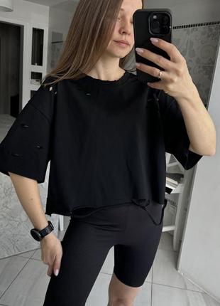 Топ, футболка рванка