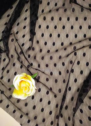 Мужские стринги из черной эластичной сеточки в горох 2