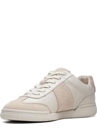 Шкіряні кеди clarks craft match lo off white