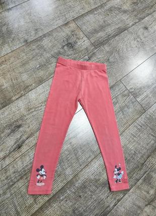 Лосины, штаны хлопковые, disney, minnie mouse, р. 104, 4 года, длинна 56см