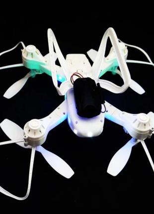 Квадрокоптер qy66-r2a/r02 wifi с камерой, дрон на радиоуправлении с камерой и подсветкой7 фото