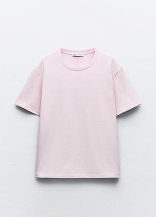 Нежная розовая футболка ніжна футболка зара zara