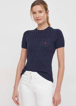 Кофта Camisa Polo Reserva Reta Lisa Azul вязанная синяя розовая белая