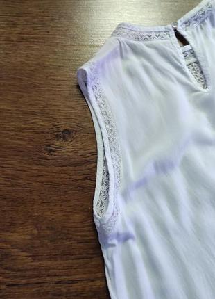 Promod блуза з мереживом у вінтажному стилі, подовжена блуза майка6 фото