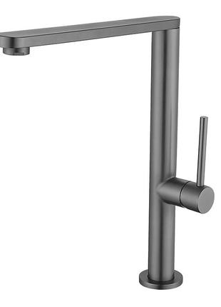 Смеситель для кухни zerix kfm-011 graphite из нерж. стали sus304 (кол. графит) (zx4865)