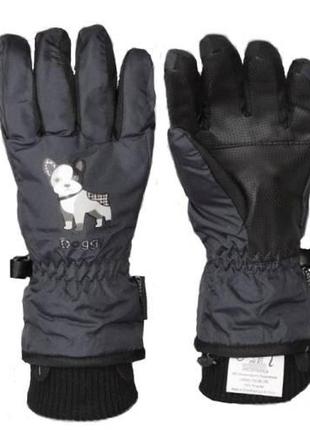 Рукавички дитячі echt гірськолижні, чорний (c082-black) — 8-9 років