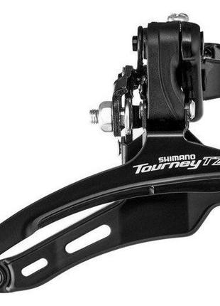 Перемикач перед. верхній хомут в/тяга  max-42t под трубу 31,8мм чорний shimano fd-tz500 индекс.